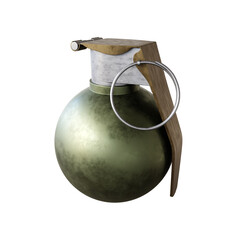 Hand grenade isolated on white background