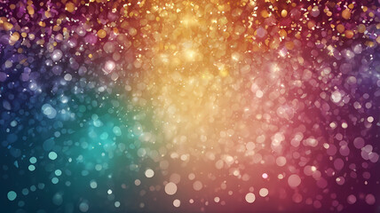 Obraz premium Shimmering Celebration: A kaleidoscope of color bursts with vibrant bokeh and shimmering lights, creating a magical and festive backdrop. Perfect for adding a touch of sparkle to your designs. 