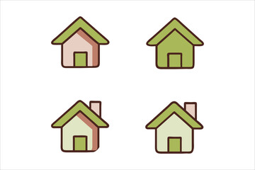 Houses icons set