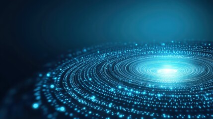 Abstract blue circle with dots, modern minimalist design for backgrounds and wallpapers