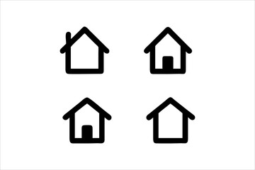 Houses icons set