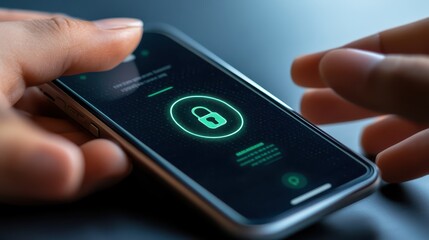 Illuminated mobile screen in hand, glimpse into modern communication and digital connectivity