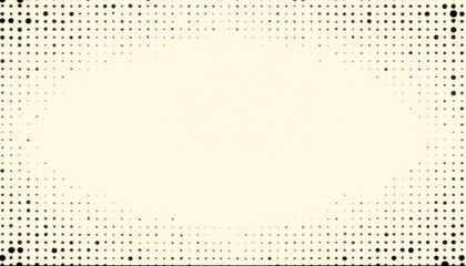 Halftone dotted frame on beige background

