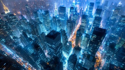 Capturing the City Pulse with a Moody Night Atmosphere