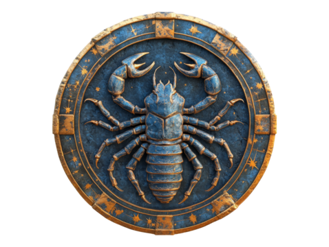 Detailed 3D Scorpio Symbol for Astrology Representation in October