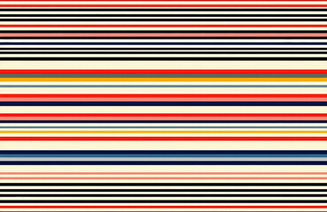 Minimalist horizontal stripes in red, black, and beige palette