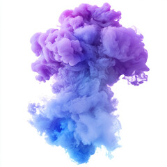 Fototapeta premium blue purple abstract smoke isolated on white background