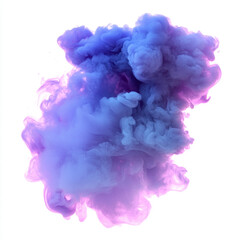 Fototapeta premium blue purple abstract smoke isolated on white background