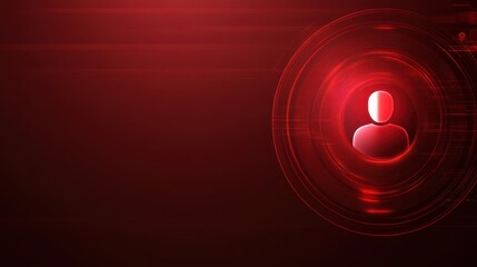 Dramatic red light in the dark, captivating visual contrast of bright illumination and shadowy mystery