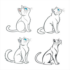 Cat Silhouette Vector Illustration