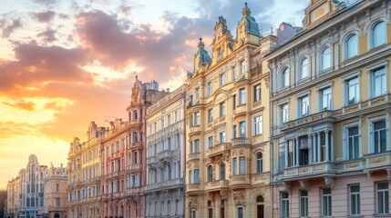 Obraz premium Seamless Blend of Old and New Historical Architecture