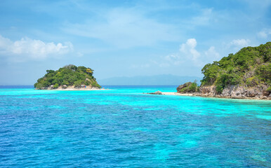 Panoramic view of Bulog Dos island in the Philippines.
