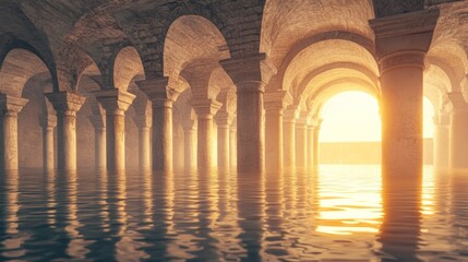 Serene Reflections in a Calm Waterway