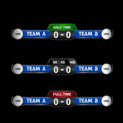 Sport Competition Scoreboard vector design illustration. Premium Scoreboard