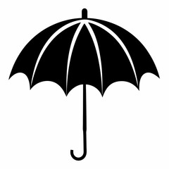 Black Umbrella Silhouette Vector Art