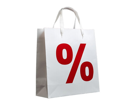 Bolsa roja para campa&ntilde;a de rebajas para tienda online y campa&ntilde;a de marketing
