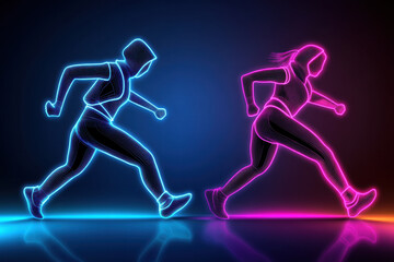 Obraz premium Neon Runners