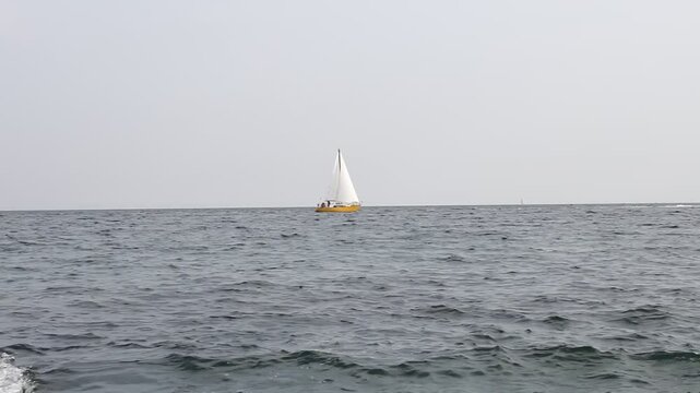 the surface of the sea. boats and yachts