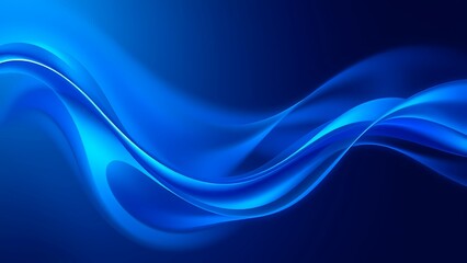 Obraz premium Abstract blue wave background AI 
