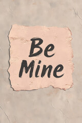 Cute and simple love note on textured background for romantic occasions and celebrations