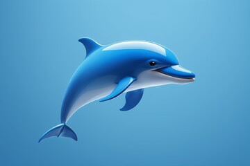Fototapeta premium dolphin in the air with a smile on its face