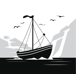 black and white board vactor