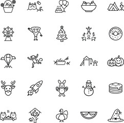 Fun Festive Icons Celebrations, Holidays, and Activities