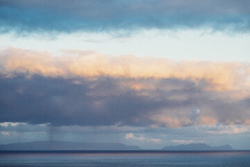 Sunrise over the Atlantic ocean in Funchal, Madeira