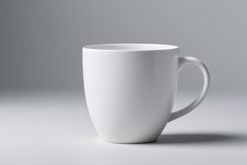 Obraz premium there is a white coffee cup sitting on a table