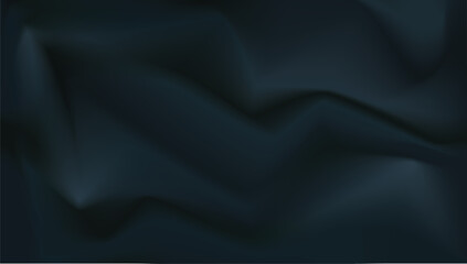 Texture of  black silk. Closeup fabric with smooth pleats background. Texture of textile pattern.  Realistic Vector 3D illustration design for product advertising.