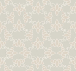 Arabesque floral seamless pattern. Flourish ornamental texture in damask asian style.
