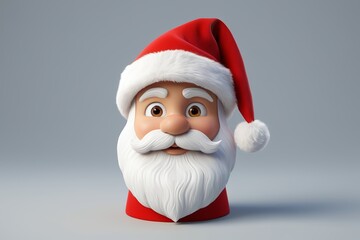 arafed santa claus with a beard and a red hat