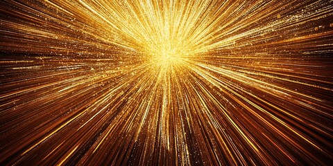 Obraz premium Golden Light Burst Abstract Background Energy Speed Radiance Sparkle