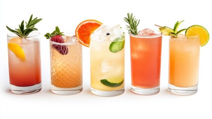 Fototapeta premium Vibrant Beverage Offerings with Artistic Presentation