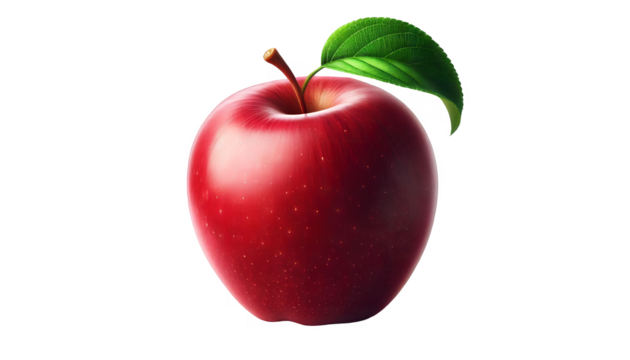 red apple isolated on white