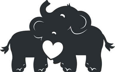 Cute Elephant Graphic with Playful Expression