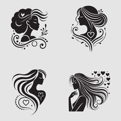 Stylish Vector of Woman Relaxing in Romantic Style Artwork