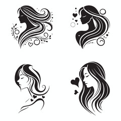 Stylish Vector of Woman Relaxing in Romantic Style Artwork