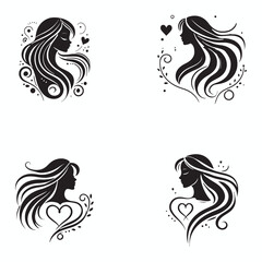 Stylish Vector of Woman Relaxing in Romantic Style Artwork