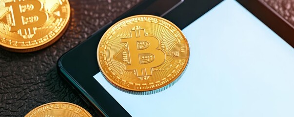 Animated rendering of digital coins transferring between devices, smooth transactions