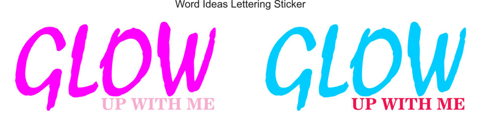 Word Ideas Lettering Sticker....