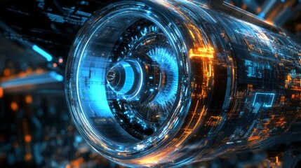 Futuristic Aerospace Engine with Dynamic Visual Elements