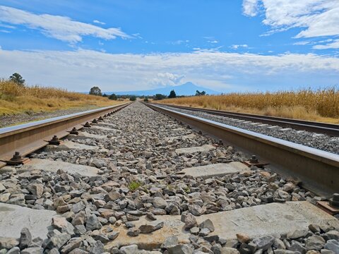 Railroad tracks texture