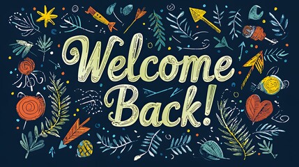 Welcome Back! A Festive Hand-Drawn Illustration