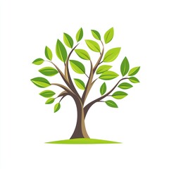 Obraz premium Simple tree icon illustration for a vector design set, isolated on white