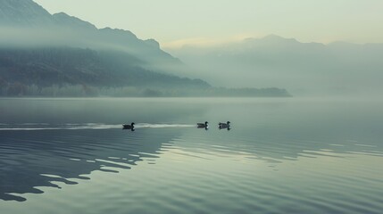 Obraz premium ducks on the lake 