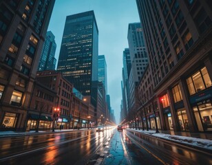 City Street at Night