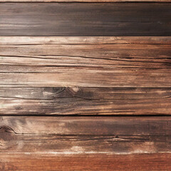 Fototapeta premium Medium brown wooden planks with rich grain and distinct knots for a rustic look