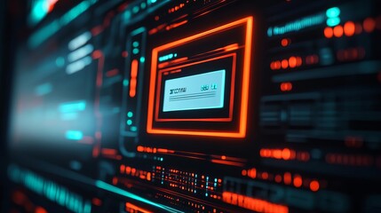 Obraz premium Holographic display of a receipt being issued from a digital wallet, sleek transaction