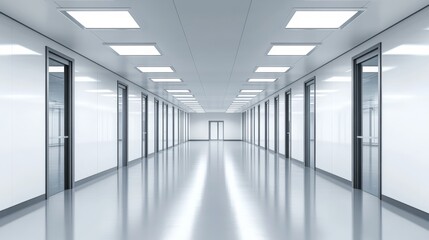 Obraz premium Modern Cleanroom for Aerospace Engineering Activities